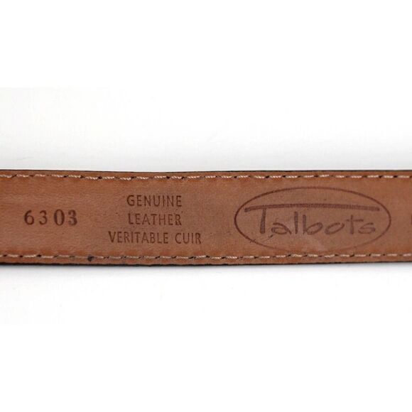 Talbots CROCO EMBOSSED BLACK GENUINE LEATHER 3/4"Wd DRESS WOMEN'S BELT Sz M (*46 - Picture 6 of 12